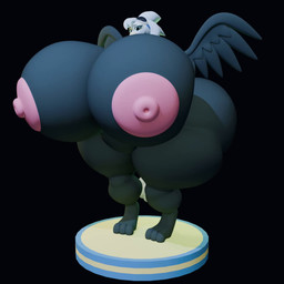 anthro areola beak belly big_breasts big_butt blue_eyes breasts butt eyewear eyewear_on_head female goggles goggles_on_head hair hand_on_breast huge_breasts huge_butt hyper hyper_breasts solo tail thick_thighs wings darkdraketom mythology mai_(archy) avian gryphon mythological_avian mythological_creature 1:1 3d_(artwork) animated blender_(artwork) digital_media_(artwork) hi_res no_sound short_playtime turntable_(animation) video