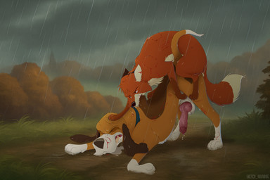 anal anal_penetration animal_genitalia animal_penis ass_up balls bite bite_mark biting_another biting_partner blood bodily_fluids broken_rape_victim brown_body brown_fur canine_genitalia canine_penis cheek_tuft claw_marks clawing_at_ground claws clenched_teeth cloud collar collar_only crying defeat defeat_sex defeated defeated_villain duo erection eyes_closed facial_tuft feral feral_on_feral feral_penetrated feral_penetrating feral_penetrating_feral feral_rape feral_raped feral_raping_feral floppy_ears fluffy fluffy_tail forced forest from_behind_position fur genital_fluids genitals gloves_(marking) grass hand_on_head head_tuft knot knotted_penis larger_male larger_penetrated larger_raped larger_sub leaking_precum male male/male male_penetrated male_penetrating male_penetrating_male male_rape male_raped male_raping_male markings mating_grip mounting mud multicolored_body nude one-handed_mating_grip outside_sex paws penetration penile penile_penetration penis plant pointy_ears precum precum_string prick_ears raining rape red_body red_fur revenge_rape revenge_sex saliva scratch_mark scratches sex sheath size_difference small_top small_top_big_bottom smaller_male smaller_rape submissive tail tan_body tan_fur tears teeth tree tuft white_body white_fur wounded sketch_houndog disney the_fox_and_the_hound copper_(tfath) tod_(tfath) canid canine canis domestic_dog fox hunting_dog mammal red_fox scent_hound true_fox digital_media_(artwork) hi_res