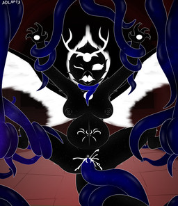abdominal_bulge ambiguous_gender anthro arm_grab belly_tattoo black_body bodily_fluids breeding_slave cosmic_feathers cum cum_in_vagina cum_inflation cum_inside feathers female forced forced_impregnation genital_fluids grabbing_neck horn impregnation inflation interspecies leg_grab neck_grab penetration pregnant questionable_consent rape sex solo submissive submissive_female tail tail_grab tattoo tentacle_in_vagina tentacle_penetration tentacle_rape tentacle_sex tentacles vaginal vaginal_penetration white_eyes wings adlm13 fan_character lady_of_fire_(adlm13) avian bird corvid corvus_(genus) deity oscine passerine raven hi_res