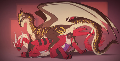 anal anal_penetration ankle_cuffs anus bdsm bondage bound chain claws collar cuff_(restraint) digitigrade dragon_wings duo erection feet feral feral_on_feral feral_penetrated feral_penetrating feral_penetrating_feral genitals horn knot male male/male membrane_(anatomy) membranous_wings muzzle_(object) muzzled paws penetration penile penile_penetration penis quadruped restraints scales sex smile spread_wings straps tail thick_tail toe_claws toes wings wrist_cuffs veoros european_mythology mythology thorphax dragon mythological_creature mythological_scalie scalie western_dragon digital_drawing_(artwork) digital_media_(artwork) hi_res