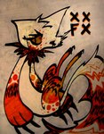 anthro cheek_tuft facial_tuft fur male markings red_body red_fur red_tail solo spots spotted_body spotted_fur tail tuft white_body white_fur white_tail naircat domestic_cat felid feline felis mammal 2013