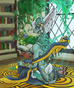 anthro female looking_at_viewer presenting solo pterotired nintendo tears_of_the_kingdom the_legend_of_zelda mineru zonai absurd_res digital_media_(artwork) digital_painting_(artwork) hi_res painting_(artwork)