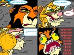 angry dialogue disfigured duo feral male pride_rock scar text why unknown_artist disney rage_comic the_lion_king scar_(the_lion_king) simba_(the_lion_king) felid lion mammal pantherine comic digital_media_(artwork) english_text meme