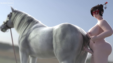 animal_genitalia animal_vulva bestiality breasts duo equine_genitalia equine_vulva female female/female feral genitals gynomorph gynomorph/female gynomorph_on_feral gynomorph_penetrating human_on_feral intersex intersex/female intersex_on_feral intersex_penetrating interspecies looking_at_viewer mask outside outside_sex penetration penis sex slightly_chubby vaginal vaginal_penetration bloggerman_twit blizzard_entertainment overwatch mei_(overwatch) equid equine human mammal 16:9 animated hi_res no_sound short_playtime webm widescreen