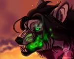 bangs colored_fire fire green_eyes green_fire growling male oyabasu snarling solo sparks lilythekitsune mythology kiba_(lilythekitsune) canid canine canis mammal mythological_canine mythological_creature werecanid werecanine werecreature werewolf wolf 5:4 hi_res