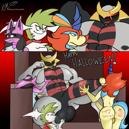 abs animal_genitalia animal_penis anthro bad_end ball_lick balls big_balls big_penis body_writing breast_play breast_suck breasts butt chair equine_genitalia equine_penis furniture genitals group hand_print holding_balls holding_penis huge_penis intersex intersex/male licking male male/male markings nipple_piercing nipples oral pecs penis piercing scratches sex sucking throne tongue writing_on_butt raccoon_mints instant_loss_2koma nintendo pokemon altered_forme_giratina generation_4_pokemon generation_5_pokemon giratina keldeo keldeo_(resolute_form) legendary_pokemon lucario pokemon_(species) shaymin sky_forme_shaymin 1:1 2koma comic hi_res