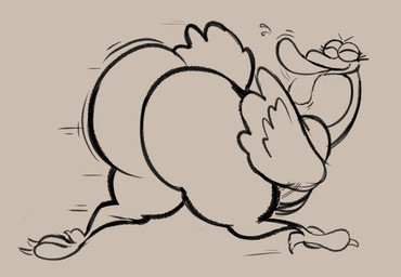 beak big_butt big_tongue biped bipedal_feral blowing_raspberries bodily_fluids breasts butt eyelashes feathers feet female feral huge_butt non-mammal_breasts running shaking_butt solo tail tail_feathers talons taunting teasing thick_thighs toes tongue tongue_out wide_hips smokey_blokey avian bird ostrich ratite