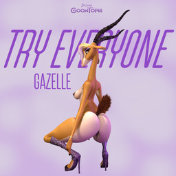 anthro arched_back big_butt breasts butt clothing crouching female footwear footwear_only high_heels looking_at_viewer looking_back mostly_nude nipples nude parody pose raised_tail shoes shoes_only side_boob solo tail mednafox twilightv0ids_(modeler) anaconda_(song) disney zootopia gazelle_(zootopia) 1:1 3d_(artwork) album_cover cover digital_media_(artwork) hi_res