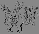 anthro balls belt big_balls big_penis blush bodily_fluids crime_icon_rabbits duo genital_fluids genitals male male/male penis precum sweat admiralnutbar kingdom_come:_deliverance hare lagomorph leporid mammal rabbit hi_res monochrome