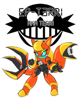 2_tails anthro black_body blonde_hair blue_sclera clothing drone female footwear hair high_heels long_hair looking_at_viewer multi_tail multicolored_body orange_body shoes solo tail white_eyes yellow_body chaoscroc eggman_logo sega sonic_the_hedgehog_(series) fan_character terri_the_fox canid canine egg_pawn fox mammal 2026