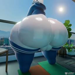 against_surface anthro ass_clapping backsack balls bent_arm big_balls big_butt biped black_eyes blue_clothing blue_hoodie blue_legwear blue_stockings blue_topwear bottom_heavy bottomless bottomless_anthro bottomless_male bouncing_balls bouncing_butt bubble_butt butt butt_focus butt_jiggle city city_background clapping clothed clothed_anthro clothed_male clothing cloud crop_top curvy_figure day detailed_background ears_up exposed_butt femboy fluffy fur genitals hood_down hoodie huge_balls huge_butt huge_hips huge_thighs humanoid_genitalia hyper hyper_butt ineffective_clothing jiggling legwear light light_body light_skin looking_at_viewer looking_back looking_back_at_viewer looking_down male male_anthro monotone_body monotone_butt monotone_clothing monotone_face monotone_fur monotone_legs nature no_underwear nude outdoor_nudity outside overweight overweight_anthro pear-shaped_figure plant pointy_ears pose presenting presenting_hindquarters prick_ears rear_view reflective_body shaking_butt shirt sky slap slightly_chubby slightly_chubby_anthro slightly_chubby_male smile solo spreading standing stockings sun text thick_thighs thigh_highs tight_thigh_highs topwear twerking twitter_handle voluptuous voluptuous_anthro voluptuous_male white_body white_butt white_ears white_face white_fur white_legs white_skin wide_hipped_anthro wide_hipped_male wide_hips jaeblorocks jaeblo_(jaeblorocks) domestic_cat felid feline felis mammal 1:1 2025 3d_(artwork) 3d_animation animated artist_name digital_media_(artwork) english_description english_text hi_res lighting loop no_sound short_playtime webm