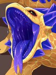 bodily_fluids crystal feral mouth_shot open_mouth orange_body purple_flesh saliva saliva_string solo tongue tongue_out imperatorcaesar mythology peglin_(video_game) thesaurosus dragon mythological_creature mythological_scalie scalie 3:4 absurd_res hi_res