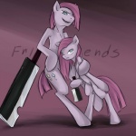 1:1 2013 blue_eyes crossgender cutie_mark dual_persona duo earth_pony english_text equid equine female friendship_is_magic fur hair hair_over_eye hasbro hi_res horse insanitylittlered knife long_hair looking_at_viewer male mammal my_little_pony one_eye_obstructed pink_body pink_fur pink_hair pinkamena_(mlp) pinkie_pie_(mlp) pony square_crossover straight_hair text zanbato