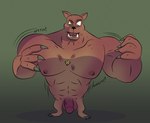 anthro body_size_growth claws daemon_ritus eye_ridges genitals growth male muscle_growth penis size_transformation solo transformation americananomaly_(artist) hanna-barbera scooby-doo:the_movie scooby-doo_(series) scrappy-doo canid canine canis domestic_dog mammal