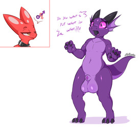 3_toes animal_genitalia anthro balls bedroom_eyes big_balls blush chibi collar dominant dominant_female duo feet female femboy frill_(anatomy) genitals horn male male/female membrane_(anatomy) membranous_frill narrowed_eyes navel non-mammal_balls penis penis_tip purple_balls seductive sheath shortstack shortstack_male simple_background tail text thick_thighs toes wide_hips srmario mythology firia_(srmario) plum_(plumbold) demon demonbold_(srmario) dragon kobold lizard mythological_creature mythological_scalie reptile scalie succubus 2022 absurd_res digital_media_(artwork) hi_res