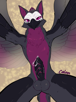 anthro balls beak biped countershade_torso countershading erection feathers front_view fur genitals looking_at_viewer male nude nude_anthro nude_male penis simple_background smile solo tail wings coinn8 mythology avian gryphon mythological_avian mythological_creature 2026 digital_drawing_(artwork) digital_media_(artwork) hi_res