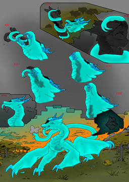 ambiguous_feral ambiguous_gender anthro big_claws big_eyes blue_body blue_claws blue_eyes blue_tail blue_teeth blue_tongue breath claws cloud coiling conjoined conjoined_twins dripping duo feral fur glistening glistening_body grass green_background grey_background grey_body grey_fur long_tail male mountain multi_limb multi_wing nude orange_sky plant scared scenery simple_background size_difference sky slime tail tall teal_body teeth text tongue tongue_out tongue_wrapped translucent translucent_body tree vore wet wet_body wet_fur whiskers wings worried kemoniko54 european_mythology mythology dragon felid feline goo_creature mammal monster mythological_creature mythological_scalie scalie western_dragon wyvern comic hi_res multiple_scenes sequence shaded