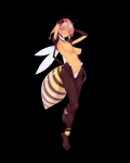 4:5 4_arms alpha_channel animal_humanoid arthropod arthropod_humanoid bee bee_humanoid breasts female hair humanoid hymenopteran hymenopteran_humanoid insect insect_humanoid insect_wings monster monster_girl_(genre) multi_arm multi_limb nipples non-mammal_breasts non-mammal_nipples pink_hair sei_monmusu_gakuen solo vanadis wings