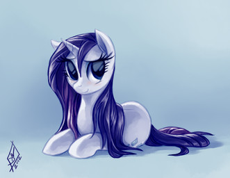 cutie_mark eyelashes female feral hair hooves horn long_hair looking_at_viewer pupils purple_hair quadruped smile solo tail wet_hair white_body whitediamonds friendship_is_magic hasbro my_little_pony mythology rarity_(mlp) equid equine mammal mythological_creature mythological_equine unicorn 2012