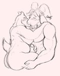 anthro anthro_on_anthro beard blush breasts curved_horn duo eyebrows eyes_closed facial_hair female floppy_ears fur hand_on_another's_penis hand_on_leg hand_on_shoulder hand_on_thigh handjob horn intraspecies kiss_on_lips leg_grab long_ears lop_ears male male/female mature_anthro mature_female mature_male muscular muscular_male nipples nude nude_anthro nude_female nude_male penile raised_eyebrows raised_tail scut_tail sex short_horn short_tail side_view simple_background sitting slightly_chubby slightly_chubby_anthro slightly_chubby_female small_horn smooth_horn stand_and_carry_position standing standing_sex tail thigh_grab white_background white_body white_fur white_horn mcdoogiy undertale_(series) asgore_dreemurr toriel boss_monster_(undertale) bovid caprine mammal 2023 black_and_white digital_drawing_(artwork) digital_media_(artwork) hi_res monochrome signature sketch