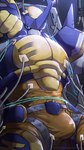 anthro bulge green_eyes male muscular muscular_anthro muscular_male pecs solo orange11803164 bandai_namco digimon digimon_frontier arthropod beetle beetlemon digimon_(species) insect 9:16 hi_res