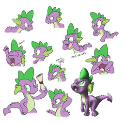anthro green_eyes male purple_body purple_scales scales scroll simple_background solo spade_tail tail white_background unknown_artist friendship_is_magic hasbro my_little_pony mythology spike_(mlp) dragon mythological_creature mythological_scalie scalie 1:1