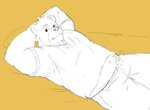 2020 anthro bear belly biped bottomwear clothing kemono lying male mammal merfiller pants shirt slightly_chubby solo topwear