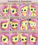 angry chart female frown nude smile solo text bukoya friendship_is_magic hasbro my_little_pony fluttershy_(mlp) equid equine horse mammal pony english_text