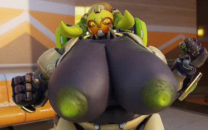 areola armor big_breasts bouncing_breasts breasts cleavage clothed clothing female female_taur horn huge_breasts hyper hyper_breasts machine metal montgomery_glands navel nipples shaking_breasts slightly_chubby solo charleskirbyiii snips456fur_(modeler) blizzard_entertainment overwatch orisa_(overwatch) omnic robot taur 16:10 3d_(artwork) 3d_animation animated digital_media_(artwork) no_sound short_playtime video widescreen