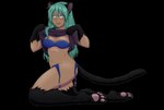 black_body black_fur blush bra breasts clothing female fur green_hair hair looking_aside markings navel pawpads simple_background smile solo spots spotted_body transparent_background underwear ryokoneko lyn_(z-ray) animal_humanoid felid felid_humanoid humanoid leopard_humanoid mammal mammal_humanoid pantherine pantherine_humanoid 2021 absurd_res alpha_channel hi_res