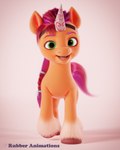 female feral solo rubber_(artist) hasbro mlp_g5 my_little_pony sunny_starscout_(mlp) equid equine horse mammal pony 3d_(artwork) 4:5 absurd_res digital_media_(artwork) hi_res source_request