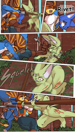 action_pose action_scene anthro attacked big_breasts blush breasts carrying_another clenched_teeth clothed clothed/nude clothing dialogue duo falling female forced green_body grin group intersex kick larger_female male melee_weapon nipples nude nude_anthro pink_nipples polearm pose rape rape_face running sex size_difference smaller_female smaller_intersex smile spacesuit spear speech_bubble striped_body stripes surprised tattoo teeth text trio weapon wuwutim nintendo ratchet_and_clank sony_corporation sony_interactive_entertainment star_fox krystal_(star_fox) ratchet_(ratchet_and_clank) domestic_cat felid feline felis lombax mammal 4k 9:16 absurd_res comic crossover english_text hi_res multiple_scenes