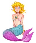 blonde_hair blue_eyes blush crossgender femboy ftm_crossgender gem hair jewelry looking_at_viewer male navel necklace nipples open_mouth pearl_(gem) pearl_necklace simple_background solo split_form ripushko mario_bros nintendo princess_peach_showtime! princess_peach humanoid marine merfolk hi_res