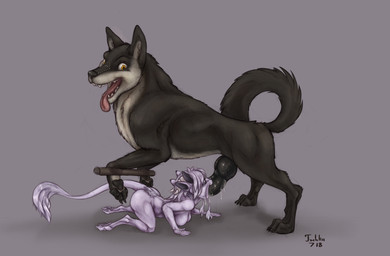 all_fours animal_genitalia anthro anthro_on_feral anthro_penetrated barbel_(anatomy) bestiality black_body black_fur black_nose black_penis bodily_fluids breasts canine_genitalia claws duo erection fellatio female female_penetrated feral feral_penetrating feral_penetrating_anthro flesh_whiskers fur genitals interspecies knot knotted_penis male male/female male_penetrating male_penetrating_female nude oral oral_penetration pawpads penetration penile penis penis_in_mouth saliva saliva_on_penis servicing_from_below sex simple_background size_difference size_play sucking tail teeth tongue tongue_out white_body white_fur tochka mythology nhala_levee canid canine canis dragon furred_dragon furred_scalie mammal mythological_creature mythological_scalie scalie wolf 2018 hi_res signature