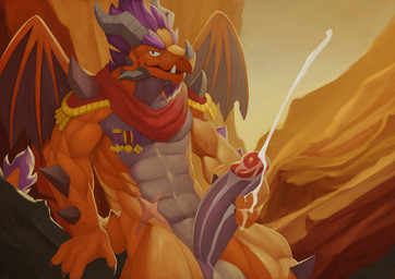 abdominal_scar abs anthro balls barazoku bedroom_eyes bodily_fluids cum cum_drip cum_on_hand cum_on_penis cum_on_self cum_string dripping ejaculation erection facial_horn facial_spikes genital_fluids genitals glans hair hand_on_penis head_horn horn humanoid_genitalia humanoid_penis jaw_spikes kerchief looking_at_viewer male medal membrane_(anatomy) membranous_wings mostly_nude muscular muscular_anthro muscular_male narrowed_eyes neckerchief neckwear nose_horn orange_body pecs penis purple_hair scar seductive shoulder_pads solo spikes spikes_(anatomy) tail tail_tuft tuft wings x_scar kittikary activision mythology spyro_reignited_trilogy spyro_the_dragon rescued_dragons_(spyro) titan_(spyro) dragon mythological_creature mythological_scalie scalie 2019 digital_media_(artwork)