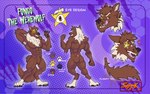 abs anthro armpit_hair biceps body_hair bubble_butt butt fangs laugh licking licking_lips male mane muscular pecs solo teeth tongue tongue_out serak_claw mythology canid canine mammal mythological_canine mythological_creature werecanid werecanine werecreature werewolf absurd_res hi_res model_sheet