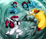 air_bubble anthro aquaphilia asphyxiation battle belly breasts bubble butt drowning female flat_chested genitals group ice navel nipple_dip nipples nude peril puffed_cheeks pussy struggling trapped underwater water byondrage game_freak nintendo pokemon braixen generation_4_pokemon generation_5_pokemon generation_6_pokemon pokemon_(species) weavile zoroark hi_res story story_in_description