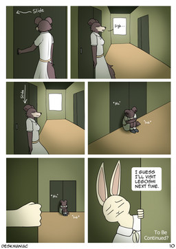 5_fingers anthro being_watched black_nose bodily_fluids bottomwear breasts brown_body brown_fur clothed clothed_anthro clothed_female clothing crying dialogue duo eyes_closed female fingers fur humanoid_hands lonely looking_at_another page_number sad scene_interpretation shirt sitting skirt sobbing standing tail tears text to_be_continued topwear white_body white_fur deskmaniac beastars haru_(beastars) juno_(beastars) canid canine canis domestic_rabbit dwarf_rabbit lagomorph leporid mammal oryctolagus rabbit wolf comic english_text hi_res