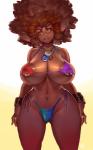 absurd_res afro animal_humanoid areola areola_slip big_areola big_breasts big_ears big_nipples bikini bovid bovid_humanoid bra bracelet breasts brown_hair camel_toe caprine caprine_humanoid cheek_piercing clothed clothing colored_nails curvy_female curvy_figure curvy_humanoid dark_body dark_skin detailed_navel eyeliner facial_piercing female front_view fur genital_outline gradient_background hair half-closed_eyes hands_at_side hi_res highleg hourglass_figure hourglass_figured_female hourglass_figured_humanoid huge_breasts humanoid jewelry kai_(sheepuppy) lip_piercing long_ears looking_at_viewer makeup mammal mammal_humanoid micro_bikini midriff montgomery_glands nails narrowed_eyes navel necklace nipple_outline nipple_piercing nipples nose_piercing orange_eyes outie_navel panties piercing pussy_outline sheep_humanoid sheepuppy simple_background smile solo string_bikini swimwear thick_thighs thong three-quarter_view two-piece_swimsuit underwear wide_hipped_female wide_hipped_humanoid wide_hips wool_(fur) wool_hair wristband yellow_nails