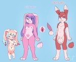 animal_genitalia anthro belly big_penis blue_eyes breasts collar female flat_chested floppy_ears fur genitals group hair heart_(marking) humanoid_genitalia humanoid_pussy loli long_ears male markings medium_breasts nipples penis pink_body pink_fur pink_hair purple_eyes purple_hair pussy red_body red_fur sheath spread_pussy spreading tan_belly tapering_penis trio young jm-luxro tedd77 thulit_(jmluxro) lagomorph leporid mammal rabbit sketch daughter_(lore) father_(lore) mother_(lore) parent_(lore)