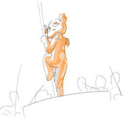 anthro antlers dancing female horn looking_back performance pole pole_dancing solo spotlight wings big-neamo cartoon_network the_amazing_world_of_gumball penny_fitzgerald fairy 1:1