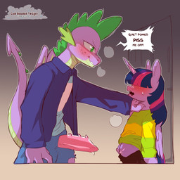 age_difference anthro areola blush blush_lines blushing_profusely bodily_fluids bullying clothing cosplay crotch_breasts duo erection female freckled_face freckles genitals hair hair_over_eyes horn locker male male/female penis roleplay scales steam sweat teats torn_clothing wings young younger_female cold-blooded-twilight deltarune friendship_is_magic hasbro my_little_pony mythology undertale_(series) kris_dreemurr spike_(mlp) susie_(deltarune) twilight_sparkle_(mlp) dragon equid equine mammal mythological_creature mythological_equine mythological_scalie scalie unicorn winged_unicorn 1:1 2025 crossover hi_res