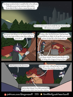 anthro barefoot black_horn black_stripes bottomwear box brown_hair clothed clothing container crouching destroyed_building destruction_of_property dialogue feet female fluffy fluffy_tail four_frame_image fur furaffinity_logo green_bottomwear green_clothing green_eyes green_shorts grey_body grey_fur group hair horn male multi_horn outside page_number pants patreon_logo plant purple_eyes ragged_clothing red_body red_eyes red_fur sad scavenging serious shorts sky skyline speech_bubble star starry_sky stripes sunset tail tan_body tan_fur text topless tree trio rimentus furaffinity mythology patreon allie_(rimentus) coalt kharl_(rimentus) canid canine canis dragon furred_dragon furred_scalie mammal mythological_creature mythological_scalie scalie wingless_dragon wolf comic english_text hi_res multiple_scenes url brother_(lore) brother_and_sister_(lore) sibling_(lore) sister_(lore)