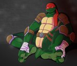 2_toes anthro anus bent_legs feet male nude short_tail sitting smile solo spread_legs spreading tail toes mishajeans teenage_mutant_ninja_turtles raphael_(tmnt) reptile scalie turtle absurd_res hi_res