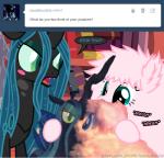 2013 blue_eyes changeling crown duo english_text equine fangs female fluffle_puff fluffy friendship_is_magic fur green_eyes green_hair hair horn horse kissing mammal mixermike622 my_little_pony pink_fur pink_hair plushie pony queen_chrysalis_(mlp) royalty text tiara tumblr wings
Rating: Safe
Score: 9
User: anthroking
Date: February 15, 2014