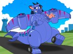 aircraft airplane inflatable solo tail transformation vehicle kitsunekit mythology animate_inanimate dragon living_inflatable mythological_creature mythological_scalie scalie 4:3 absurd_res hi_res