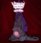 ambiguous_gender anthro beak belly_nipples breasts mid_transformation multi_arm multi_breast multi_limb overweight pregnant quills_(anatomy) sitting skeksis solo tail tail_motion teratophilia the_dark_crystal transformation welcometaco yelling