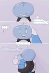 absurd_res ambiguous_gender avian brionne comic duo eiscue generation_7_pokemon generation_8_pokemon hi_res hug jaylus_t_meowstic marine nintendo noice_face_eiscue pokemon pokemon_(species) reaching_out snow text