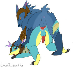 anal anal_penetration anthro balls bodily_fluids claws cum cum_inside duo feet fur genital_fluids genitals hood knot knotted_penis male male/male nude open_mouth penetration penis sex simple_background stepped_on tail toe_claws tongue tongue_out white_background dota valve valve_corporation slark_the_nightcrawler ulfsaar_the_ursa_warrior aquatic bear fish mammal absurd_res hi_res