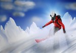 anthro hill male mountain ski skiing snow solo sport sun winter black-buck_(artist) black-buck_(character) hi_res